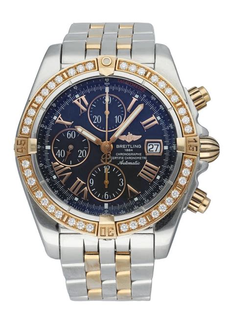 breitling evolution diamond bezel mens watch|men's diamond breitling watches.